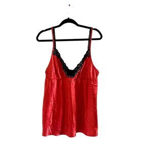 Alexander Rose Red V Neck Soft Textured‎ Lingerie Top